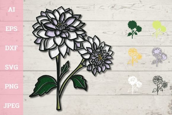3D Layered Dahlia Flowers: A 3D SVG Paper Flowers Review for Bloggers