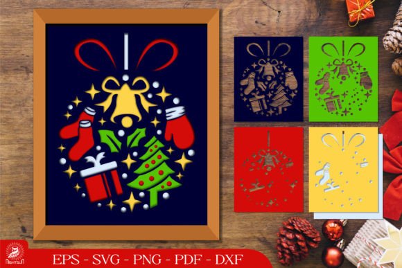 3D SVG Shadow Boxes: Christmas Ball Elements Review