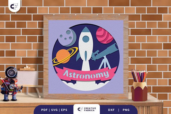 Astronomy School Subject 3D Shadow Box Review