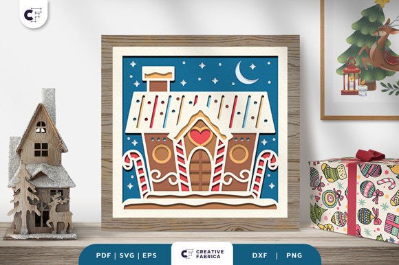 Cute Gingerbread House 3D Light Box SVG: A Designer’s Review