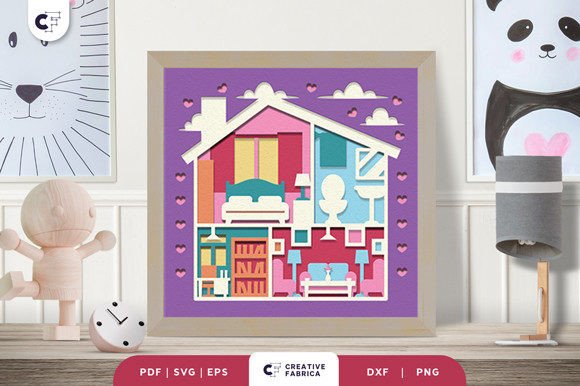 Doll House 3D Paper Cut SVG for Fantasy And Fairy Tales Crafts