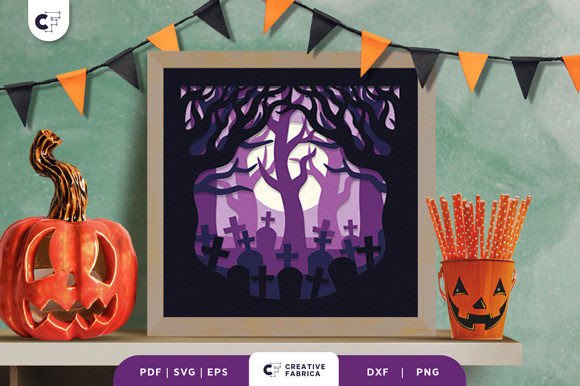 Graveyard in the Forest 3D Shadow Box Review