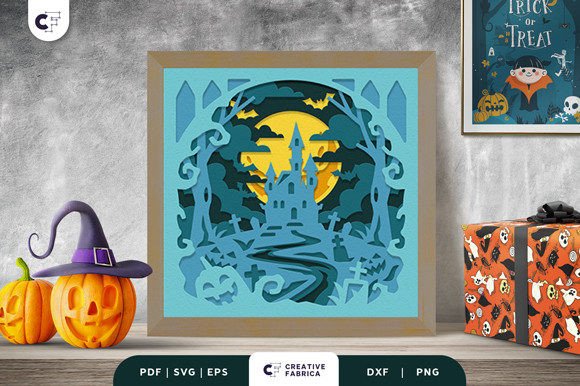 Haunted Castle 3D Shadow Box SVG: A Publisher’s Review