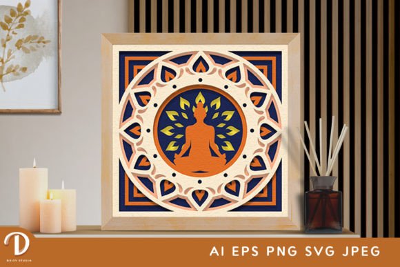 Namaste Mandala - Health 3D Shadow Box