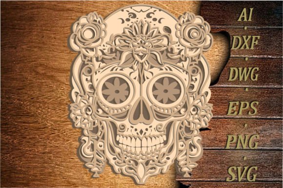 Papercut 3D Layered Sugar Cut Files for Laser Cutting and Wall Decor