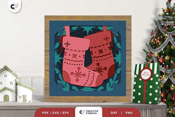 Scandinavian Christmas Socks 3D SVG Review