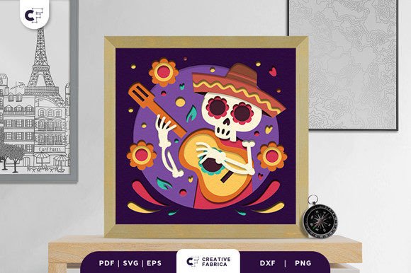Skull Playing Guitar 3D Light Box Review