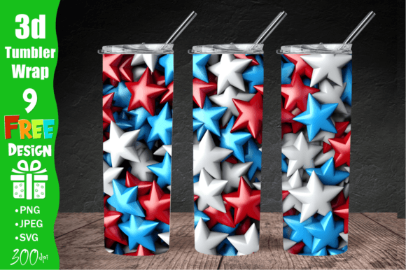 Stars Patriotic 3D Sublimation Design Review