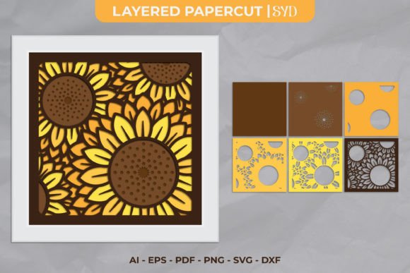 Sunflower 3D Shadow Box SVG Review for Digital Sellers