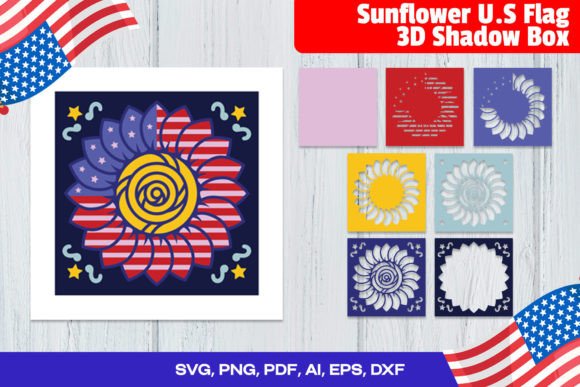 Sunflower U.S Flag 3D Shadow Box: A Review for Blog Designers