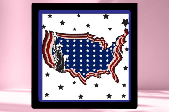USA Patriotic 3D Papercut Shadow Box Review
