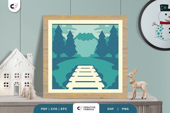 Winter Lake 3D Light Box Paper Cut Review